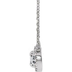 French-Set Halo-Style Necklace - Image 2