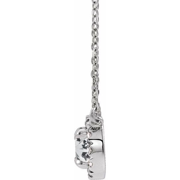 French-Set Halo-Style Necklace - Image 2