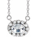 French-Set Halo-Style Necklace
