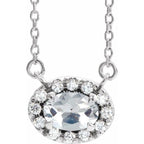 French-Set Halo-Style Necklace