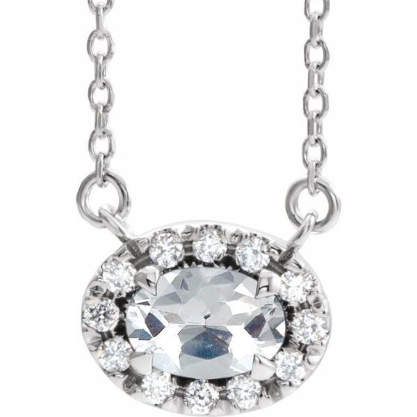 French-Set Halo-Style Necklace