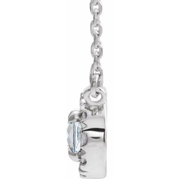 French-Set Halo-Style Necklace - Image 2