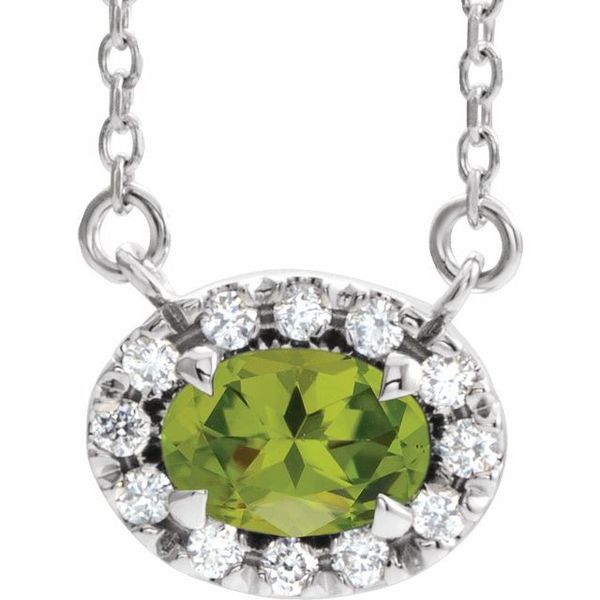 French-Set Halo-Style Necklace