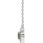 French-Set Halo-Style Necklace - Image 2