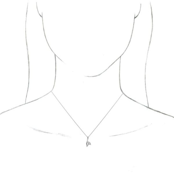 Freeform Leaf Necklace - Image 3