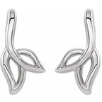 Freeform Leaf Earrings - Image 2