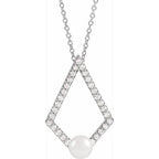 Pearl Geometric Necklace