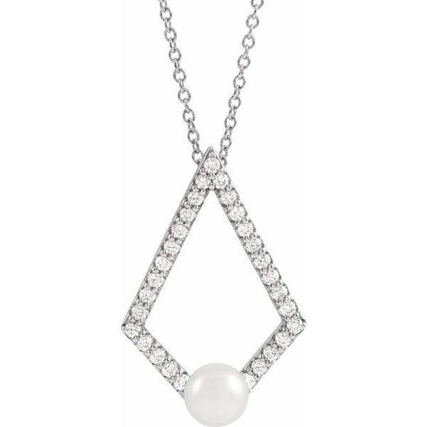 Pearl Geometric Necklace