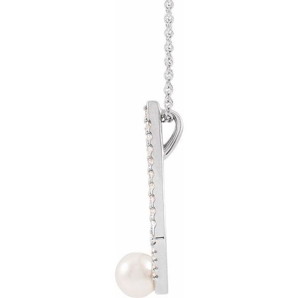 Pearl Geometric Necklace - Image 2