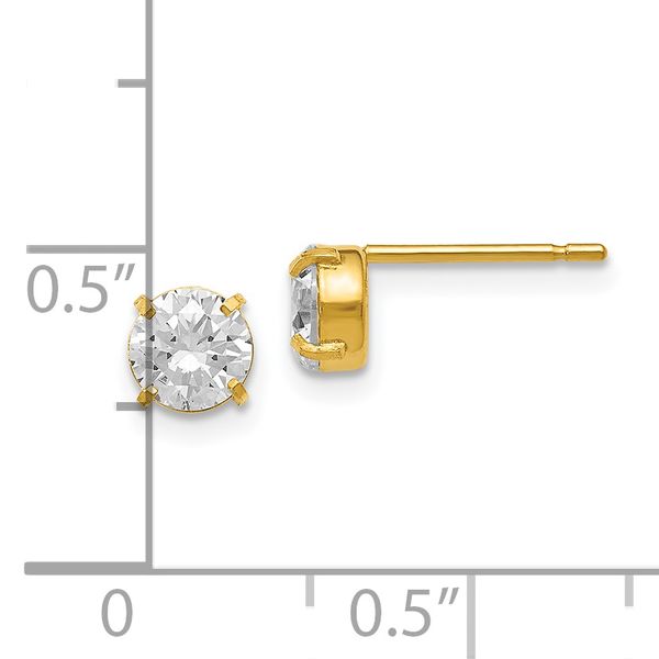 Leslie's 14k CZ Stud 5.0mm Earrings - Image 4
