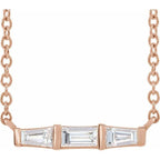 Three-Stone Bar Necklace