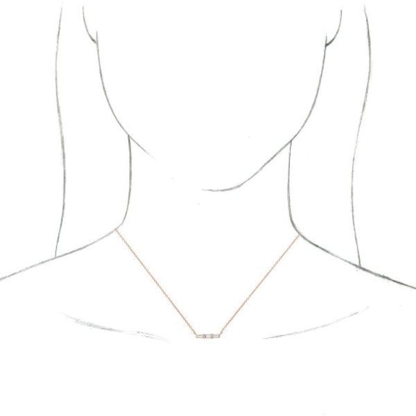 Three-Stone Bar Necklace - Image 3
