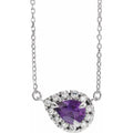 French-Set Halo-Style Necklace