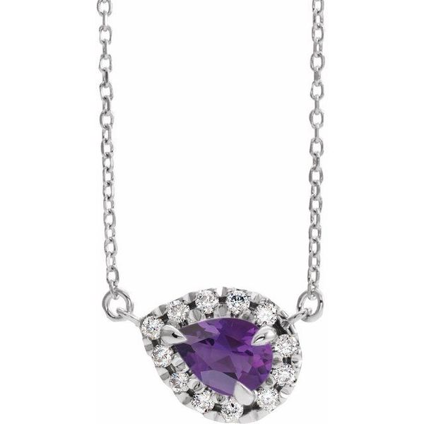 French-Set Halo-Style Necklace