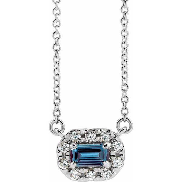 French-Set Halo-Style Necklace