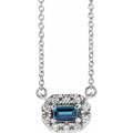 French-Set Halo-Style Necklace