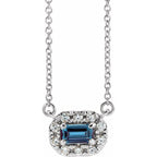 French-Set Halo-Style Necklace
