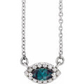 French-Set Halo-Style Necklace