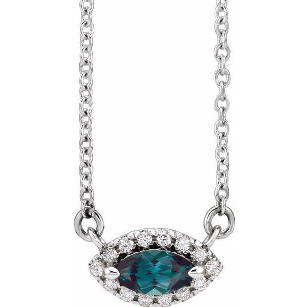 French-Set Halo-Style Necklace