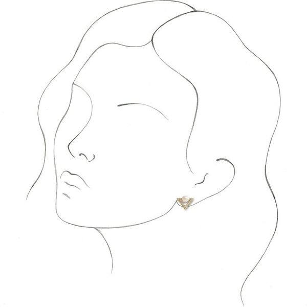 Pearl Geometric Earrings - Image 3