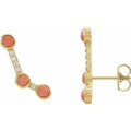 Scattered Cabochon Ear Climbers
