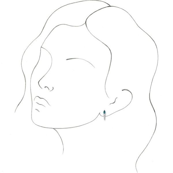 Accented Bar Earrings - Image 2