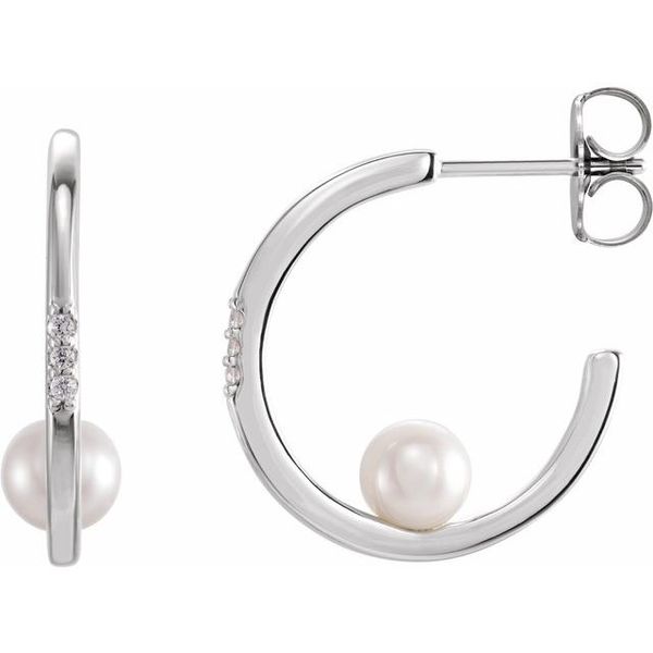 Pearl Hoop Earrings