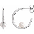 Pearl Hoop Earrings