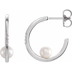 Pearl Hoop Earrings