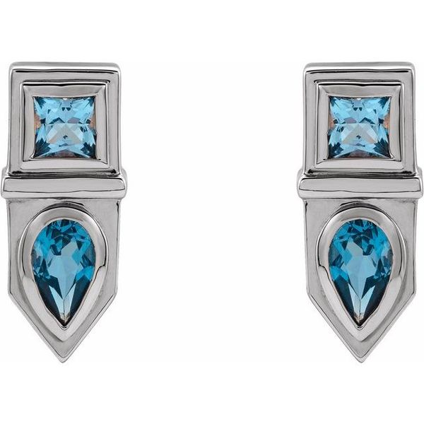 Geometric Bar Earrings - Image 2