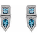 Geometric Bar Earrings - Image 2