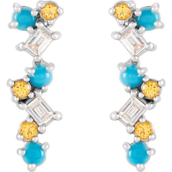 Scattered Bar Earrings - Image 2