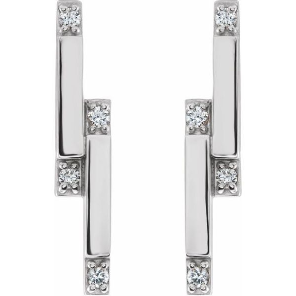 Accented Bar Earrings - Image 2