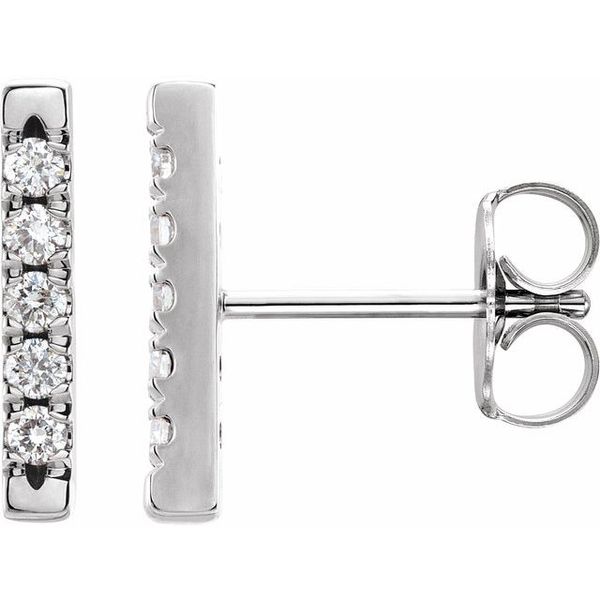 French-Set Bar Earrings