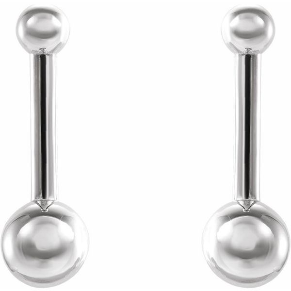 Bar & Ball Earrings - Image 2