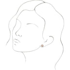 Halo-Style Stud Pearl Earrings - Image 3