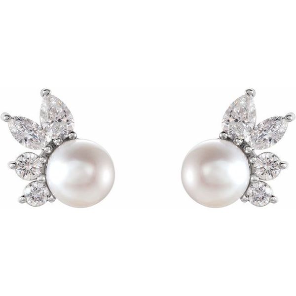 Accented Pearl Earrings - Image 2