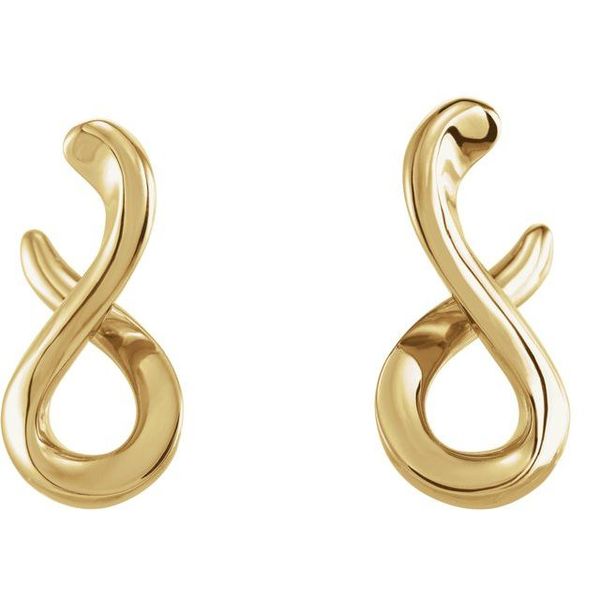 Infinity-Inspired Drop Earrings - Image 2