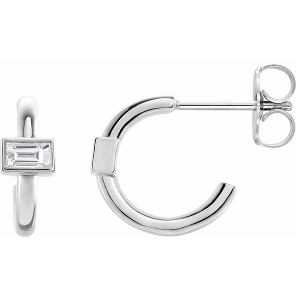 Accented Huggie Earrings