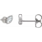 Accented Bezel-Set Earrings