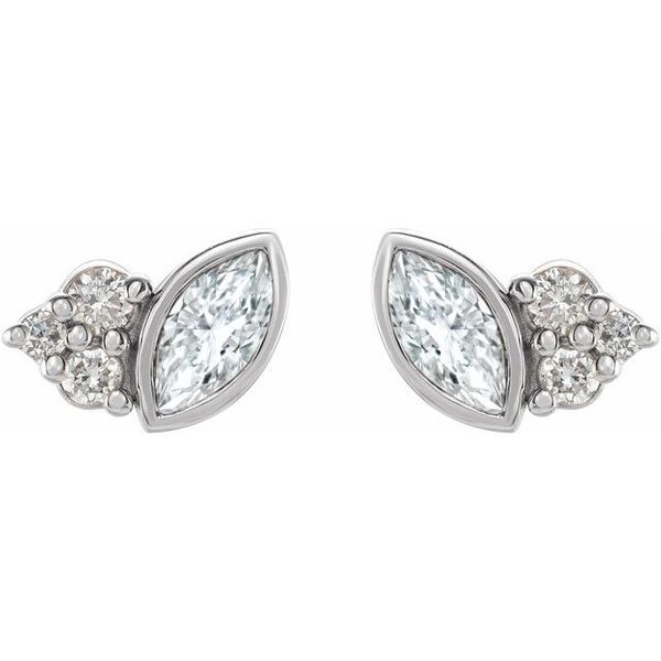 Accented Bezel-Set Earrings - Image 2
