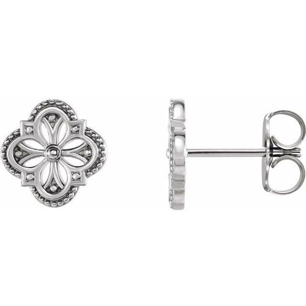 Vintage-Inspired Clover Earrings