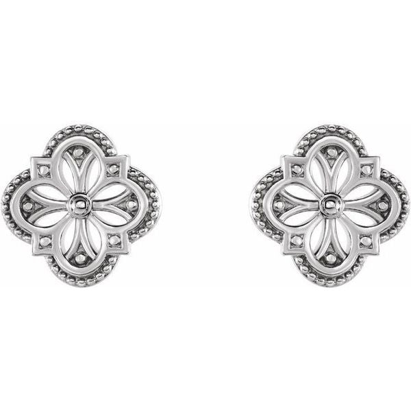 Vintage-Inspired Clover Earrings - Image 2