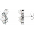 Pearl Cluster Earrings