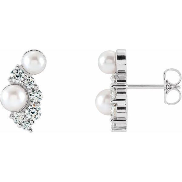 Pearl Cluster Earrings