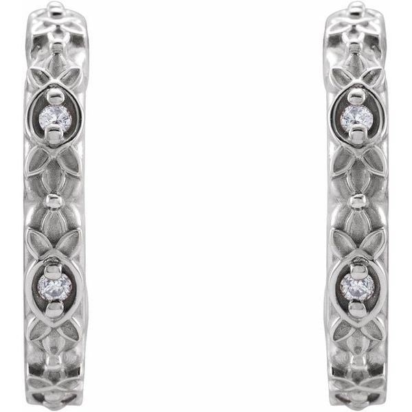 Vintage-Inspired J-Hoop Earrings - Image 2
