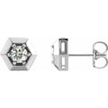 Round 3-Prong Geometric Earrings