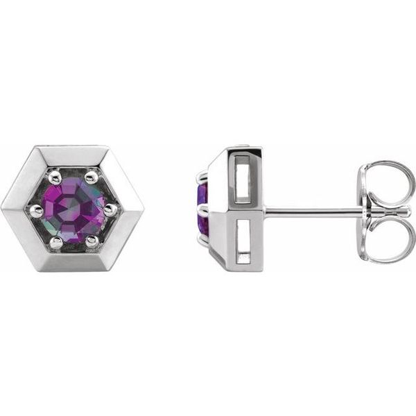 Round 3-Prong Geometric Earrings