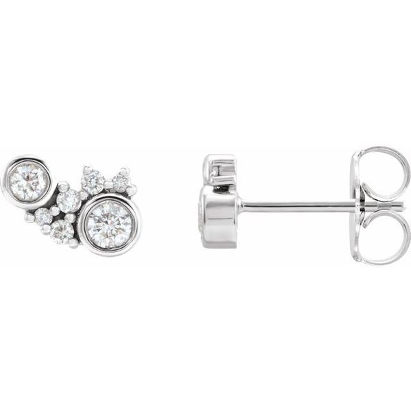 Scattered Bezel-Set Earrings