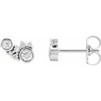 Scattered Bezel-Set Earrings